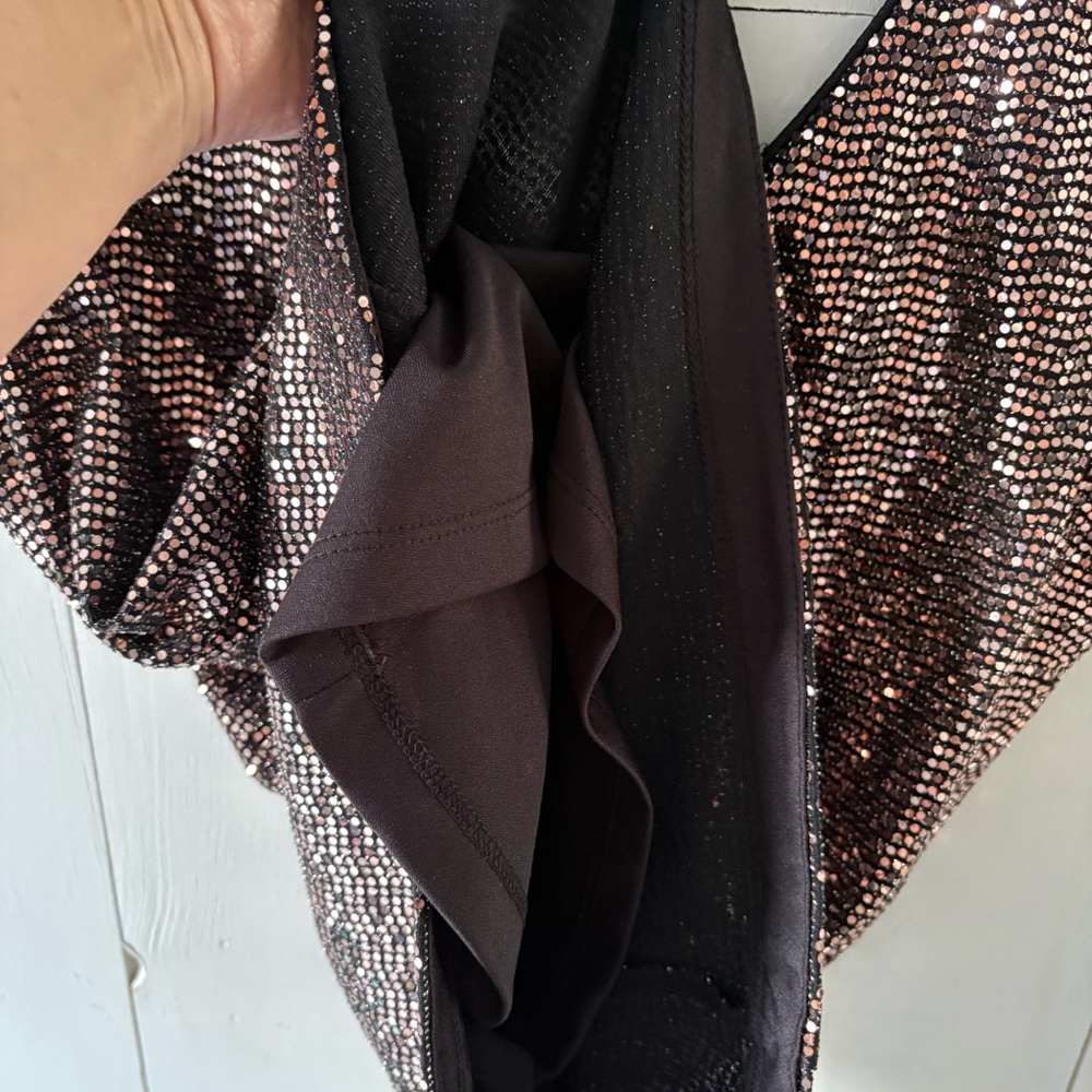 Joseph Ribkoff Rose Gold Sequins Sleeveless Top Sizs 12 Cocktail - Picture 6 of 9
